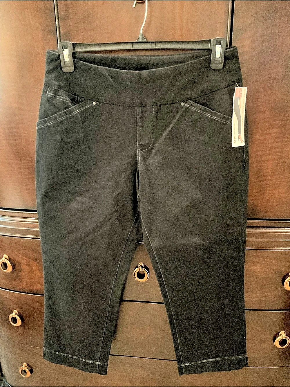 Jag Jeans Pull-On Crop Jeans Ankle Pants in Black NWT